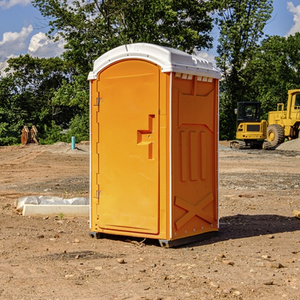 how often are the portable restrooms cleaned and serviced during a rental period in Tower City PA